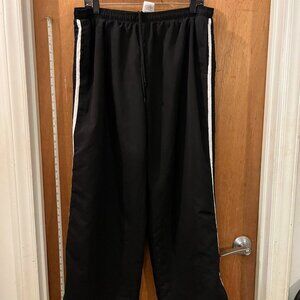Size XL - Athletic Works - Black w/White Stripe Workout Pants